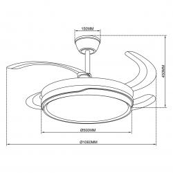 VENTILADOR LIMA BLANCO 50 CM 3 PALAS