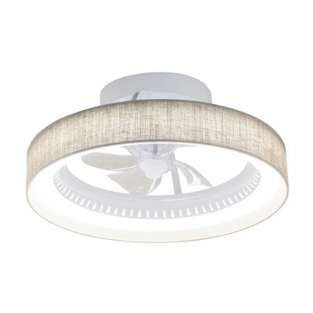 VENTILADOR ARCO LINO TOSTADO 50CM 5 PALAS LED 40W