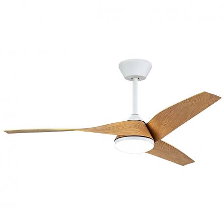 VENTILADOR PAPUA BLANCO-MADERA 132CMS 3 PALAS