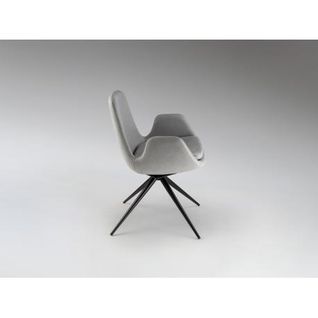 ZUNA- SILLA GIRATORIA GRIS CLARO