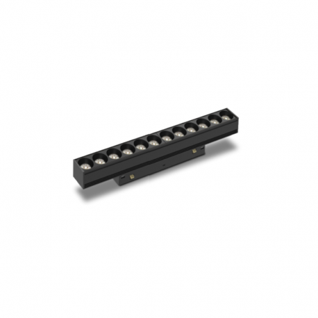 Magneto * Modulo Lineal Cob Difusor 12W Negro 3000K