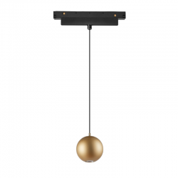 MAGNETO * COLGANTE BOLA 7W NEGRO/ORO 3000K
