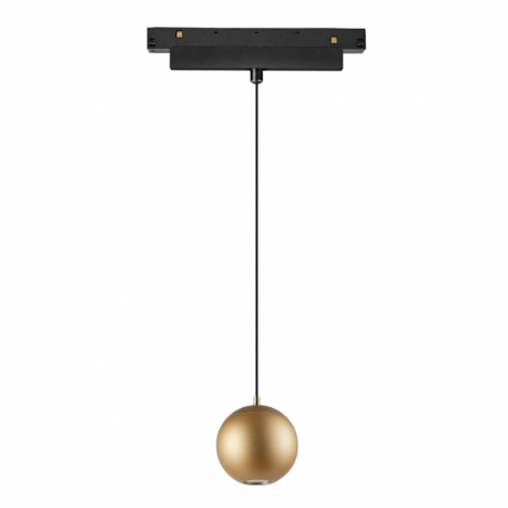 MAGNETO * COLGANTE BOLA 7W NEGRO/ORO 3000K TRIAC