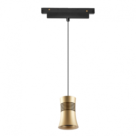 MAGNETO PAGODA * COLGANTE 12W NEGRO/ORO 3000K TRIAC