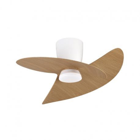 ONA * PLAFON / VENTILADOR - BLANCO-MADERA