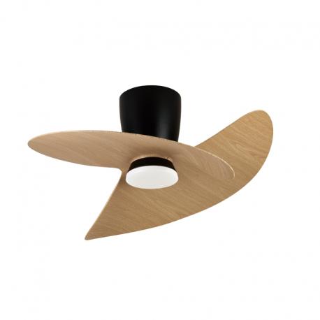 ONA * PLAFON / VENTILADOR - NEGRO-MADERA