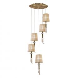 Tiffany*Cu* Lampara 5+5L (Circular)