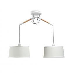 NORDICA *BLANCO/MADERA* LAMPARA 2L (2 BRAZOS)
