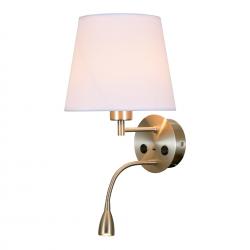 Caicos * Aplique Nickel Satin 1L E27+ Lector Led 3W 3000K + Usb