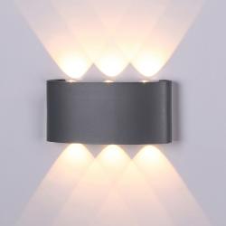 Arcs * Aplique Exterior Led 6*1W 3000K Gris Oscuro
