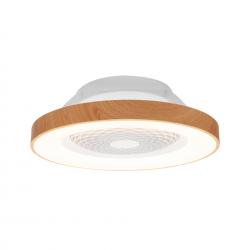 Tibet * Ventilador Madera/Blanco 35W Plafon Led 70W Con Mando Y App
