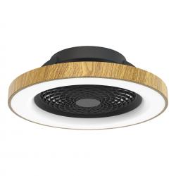 Tibet * Ventilador Madera/Negro 35W Plafon Led 70W Con Mando Y App