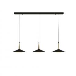 Orion * Lampara Lineal Negro/Cuero 3L Led 24W 3000K