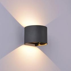 Davos * Aplique Exterior Red. Led* 2*6W 4000K Gris Oscuro
