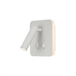 Cayman Sq* Aplique Blanco Lector Led 3W+6W 3000K
