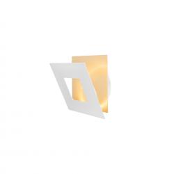 Dalia * Aplique Cuadrado 12W - Oro + Blanco