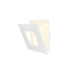Dalia * Aplique Cuadrado 18W - Blanco + Blanco