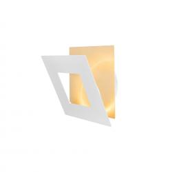 Dalia * Aplique Cuadrado 18W - Oro + Blanco