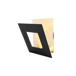 Dalia * Aplique Cuadrado 24W - Oro + Negro