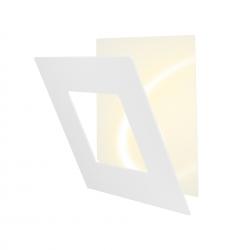 Dalia * Aplique Cuadrado 40W - Blanco + Blanco