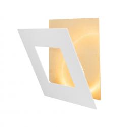 Dalia * Aplique Cuadrado 40W - Oro + Blanco