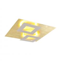 Dalia * Plafon Cuadrado 24W+24W - Oro + Blanco