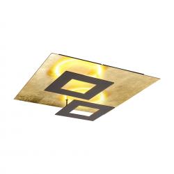 Dalia * Plafon Cuadrado 24W+24W - Oro + Negro