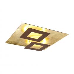 Dalia * Plafon Cuadrado 24W+24W - Oro + Corten