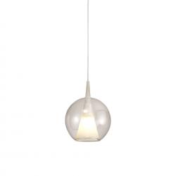 Elsa * Colgante Cristal Bola - E27 - Transparente + Opal (Sin Base)
