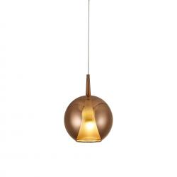 Elsa * Colgante Cristal Bola - E27 - Cobre + Opal ( Sin Base)