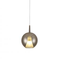 Elsa * Colgante Cristal Bola - E27 - Cromo + Opal (Sin Base)