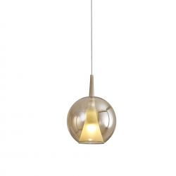 Elsa * Colgante Cristal Bola - E27 - Bronce + Opal ( Sin Base)