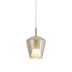 Elsa * Colgante Cristal Campana - E27 - Brone + Opal ( Sin Base)
