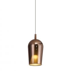 Elsa * Colgante Cristal Copa - E27 - Cobre + Opal ( Sin Base)