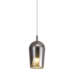 Elsa * Colgante Cristal Copa - E27 - Cromo + Opal (Sin Base)