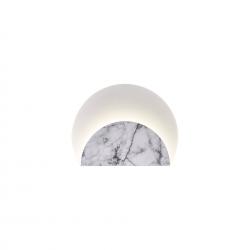 MARMOL * APLIQUE LED 12W - 3000K - MARMOL BLANCO + CRISTAL OPAL