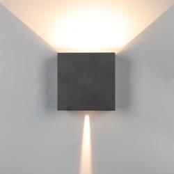 DAVOS * APLIQUE EXTERIOR LED* 2*10W 2700K DIMABLE NEGRO