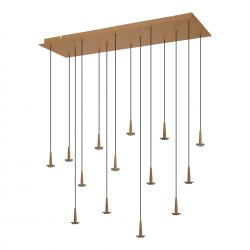 ANDROMEDA*Lámpara Cuadrado 14xLED 5W 3000K W/T Cristal