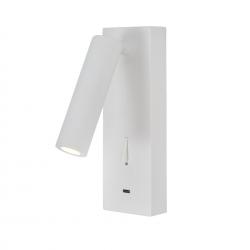 TARIFA III * APLIQUE LECTOR LED 3W 3000K WHITE TYPE-C CARGADOR