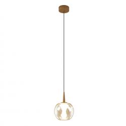 ANDROMEDA*PENDANT 1L - BASE GOLD - GLASS BRONCE