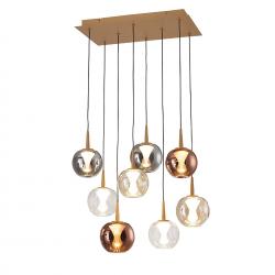 ANDROMEDA*PENDANT 1L - BASE GOLD - GLASS BRONCE