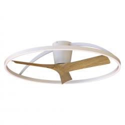NEPAL II *PLAFON / VENTILADOR - BLANCO-MADERA - GRANDE