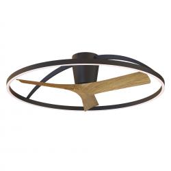 NEPAL II *PLAFON / VENTILADOR - NEGRO-MADERA - GRANDE