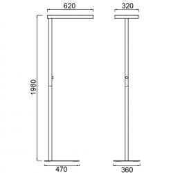 MARSALA * PIE SALON LED 55+45W BLANCO
