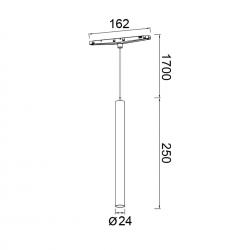 MAGNETO mini * COLGANTE LED 5W 24º NEGRO