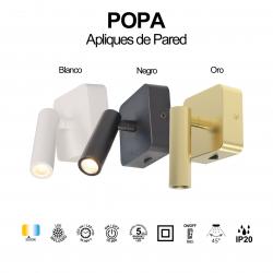 POPA * APLIQUE LECTOR 3W 3000K NEGRO