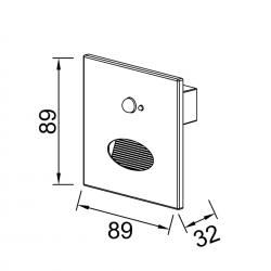 PROA * BAÑADOR PARED LED 3W 3000K BLANCO