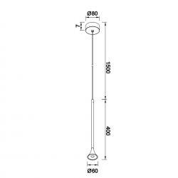 PAROS * COLGANTE LED 5W 3000K NEGRO