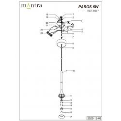 PAROS * COLGANTE LED 5W 3000K NEGRO