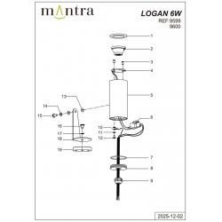 LOGAN * FOCO LED IP65 6W 3000K NEGRO